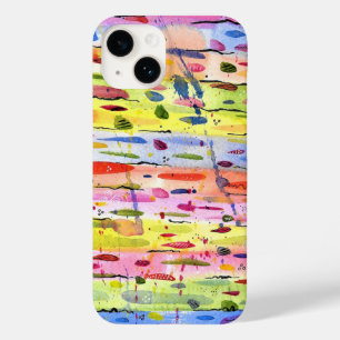 Coque Pour iPhone 14 Lignes colorées Aquarelle Abstraite