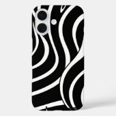 Coques Case-Mate iPhone Lignes courbes en noir et blanc Coque-coque iphone (Verso)
