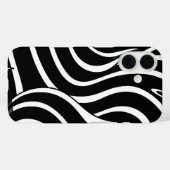Coques Case-Mate iPhone Lignes courbes en noir et blanc Coque-coque iphone (Verso (horizontal))
