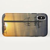 Coques Case-Mate iPhone Lignes d'alimentation dans le coucher du soleil (Dos (Horizontal))