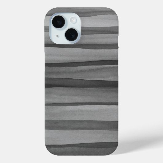 Coques Case-Mate iPhone Lignes d'aquarelle gris charbon moderne Motif (Verso)