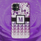 Coques Case-Mate iPhone Lignes de boucle avec cachemire hybride violet Omb