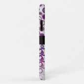 Coques Case-Mate iPhone Lignes de boucle avec cachemire hybride violet Omb (Dos/Droite)