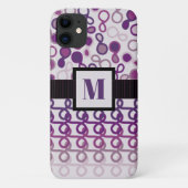 Coques Case-Mate iPhone Lignes de boucle avec cachemire hybride violet Omb (Dos)