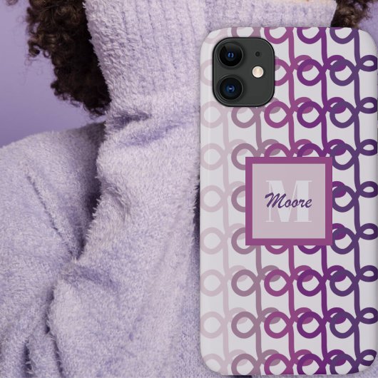 Coques Case-Mate iPhone Lignes de boucle - Boîtier téléphonique violet Omb