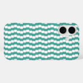 Coques Case-Mate iPhone Lignes déroutantes turquoise (Verso (horizontal))