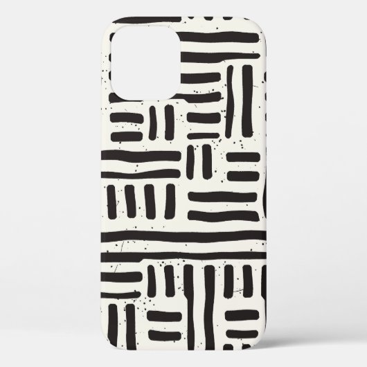 Coques Case-Mate iPhone Lignes dessinées à la main, texture grossière et t (Verso)