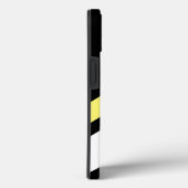 Coques Case-Mate iPhone Lignes diagonales initiales personnalisées en noir (Verso / Droite)