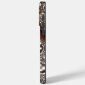 Coques Case-Mate iPhone Lignes en cuir Faux Abstraites modernes personnali (Verso / Gauche)