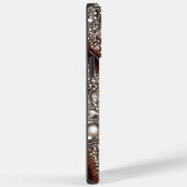 Coques Case-Mate iPhone Lignes en cuir Faux Abstraites modernes personnali (Verso / Droite)