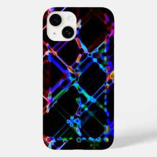 Coque Pour iPhone 14 Lignes en néon multicolore coloré