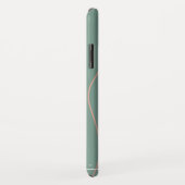 Coques Case-Mate iPhone Lignes Fond Vert Pastel Esthétique (Dos/Droite)