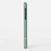 Coques Case-Mate iPhone Lignes Fond Vert Pastel Esthétique (Dos/Gauche)