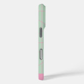 Coques Case-Mate iPhone Lignes géométriques vertes et roses à la menthe Pe (Verso / Droite)