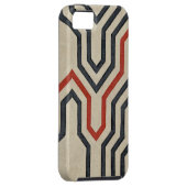 Coques Case-Mate iPhone Lignes graphiques orange et bleu (Dos/Droit)