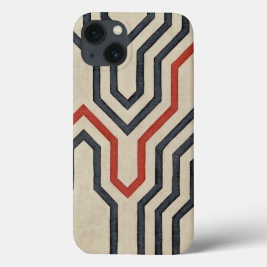 Coques Case-Mate iPhone Lignes graphiques oranges et bleues (Verso)