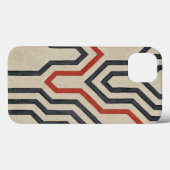 Coques Case-Mate iPhone Lignes graphiques oranges et bleues (Verso (horizontal))