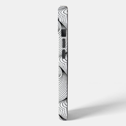 Coques Case-Mate iPhone Lignes interconnectées noires et blanches amusante (Verso / Gauche)