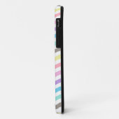 Coques Case-Mate iPhone Lignes modernes Wavy | Pastel Waves Monogram (Dos/Gauche)