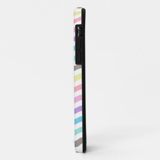 Coques Case-Mate iPhone Lignes modernes Wavy | Pastel Waves Monogram (Dos/Gauche)