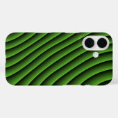 Coques Case-Mate iPhone Lignes ondulées vertes hypnotiques (Verso (horizontal))