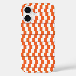 Coques iPhone 16 Lignes Orange déroutantes