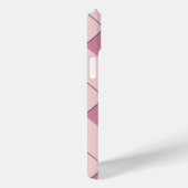 Coques Case-Mate iPhone Lignes pastel rose de croisement géométrique avec  (Verso / Droite)