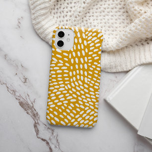Case-Mate iPhone Case Lignes pointillées brûlé motif jaune