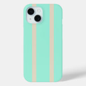 Coques Case-Mate iPhone Lignes rayées bleu pastel clair et gris (Verso)
