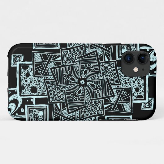 Coques Case-Mate iPhone Lignes texturées en noir et blanc (Dos (Horizontal))