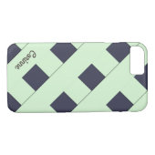 Coques Case-Mate iPhone Lignes vertes pastel à croisement géométrique avec (Dos (Horizontal))