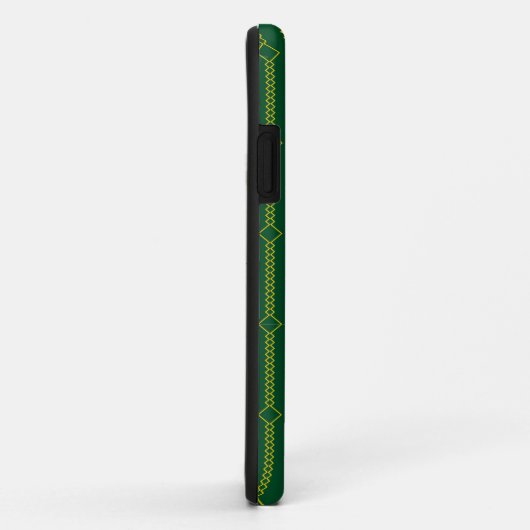 Coques Case-Mate iPhone Lignes verticales Zigzag Livre vert numérique-7272 (Dos/Droite)