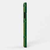 Coques Case-Mate iPhone Lignes verticales Zigzag Livre vert numérique-7272 (Dos/Droite)