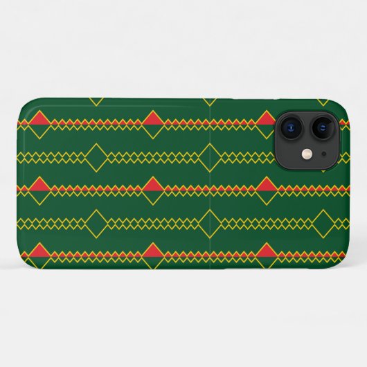 Coques Case-Mate iPhone Lignes verticales Zigzag Livre vert numérique-7272 (Dos (Horizontal))
