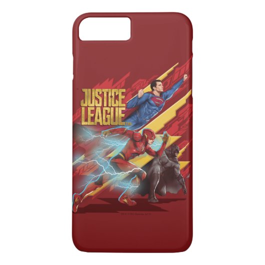 Coques Case-Mate iPhone Ligue de Justice | Badge Superman, Flash et Batman (Dos)