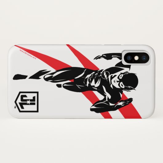 Coques Case-Mate iPhone Ligue de Justice | Flash Running Noir Pop Art (Dos (Horizontal))