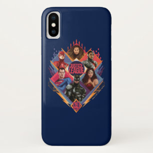 Coques Pour iPhone Ligue de Justice   Insigne du groupe de hachures d