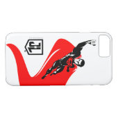 Coques Case-Mate iPhone Ligue de Justice | Superman Flying Noir Pop Art (Dos (Horizontal))