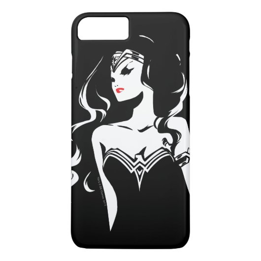 Coques Case-Mate iPhone Ligue de Justice | Wonder Woman Noir Pop Art (Dos)
