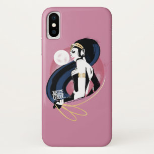 Coque iPhone X Ligue de Justice   Wonder Woman Profil Pop Art