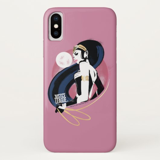 Coques Case-Mate iPhone Ligue de Justice | Wonder Woman Profil Pop Art (Dos)