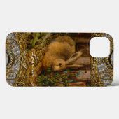 Coques Case-Mate iPhone Lil Bunny dans le Monogramme du jardin (Verso (horizontal))