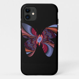 Coque Case-Mate Pour iPhone lila Fraktalschmetterling iphone Kasten