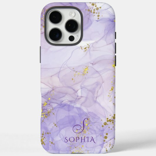 Coques Case-Mate iPhone Lilac couleur violet encre personnalisable (Verso)