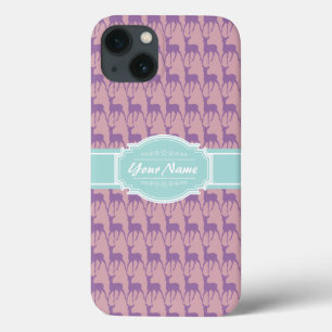 Etui iPhone Case-Mate Lilac et Cerf rose, Nom personnalisé de la Monnaie