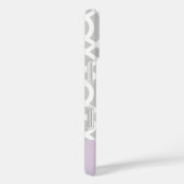Coques Case-Mate iPhone Lilac et Grey Trellis Monogramme cardiaque (Verso / Droite)