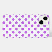 Coques Case-Mate iPhone Lilac et pois blancs (Verso (horizontal))