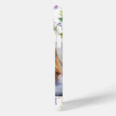 Coques Case-Mate iPhone Lilac Floral Photo et Monogramme (Verso / Gauche)