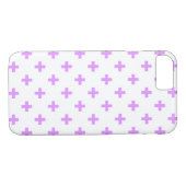 Coques Case-Mate iPhone Lilac polka croise sur blanc (Dos (Horizontal))