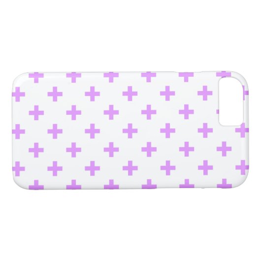 Coques Case-Mate iPhone Lilac polka croise sur blanc (Dos (Horizontal))